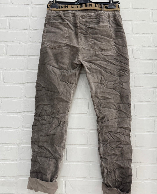 Faux Suede Jogger Pants