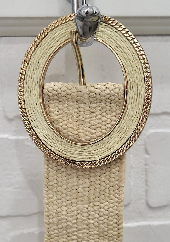 Oval Buckle Belt With Touch of Elegance