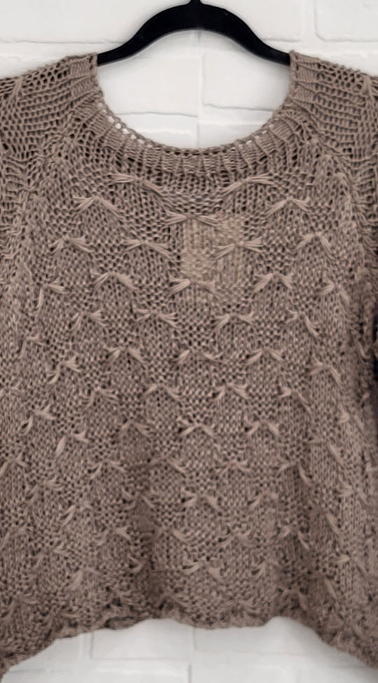Toscana Textured Cotton Knit Top