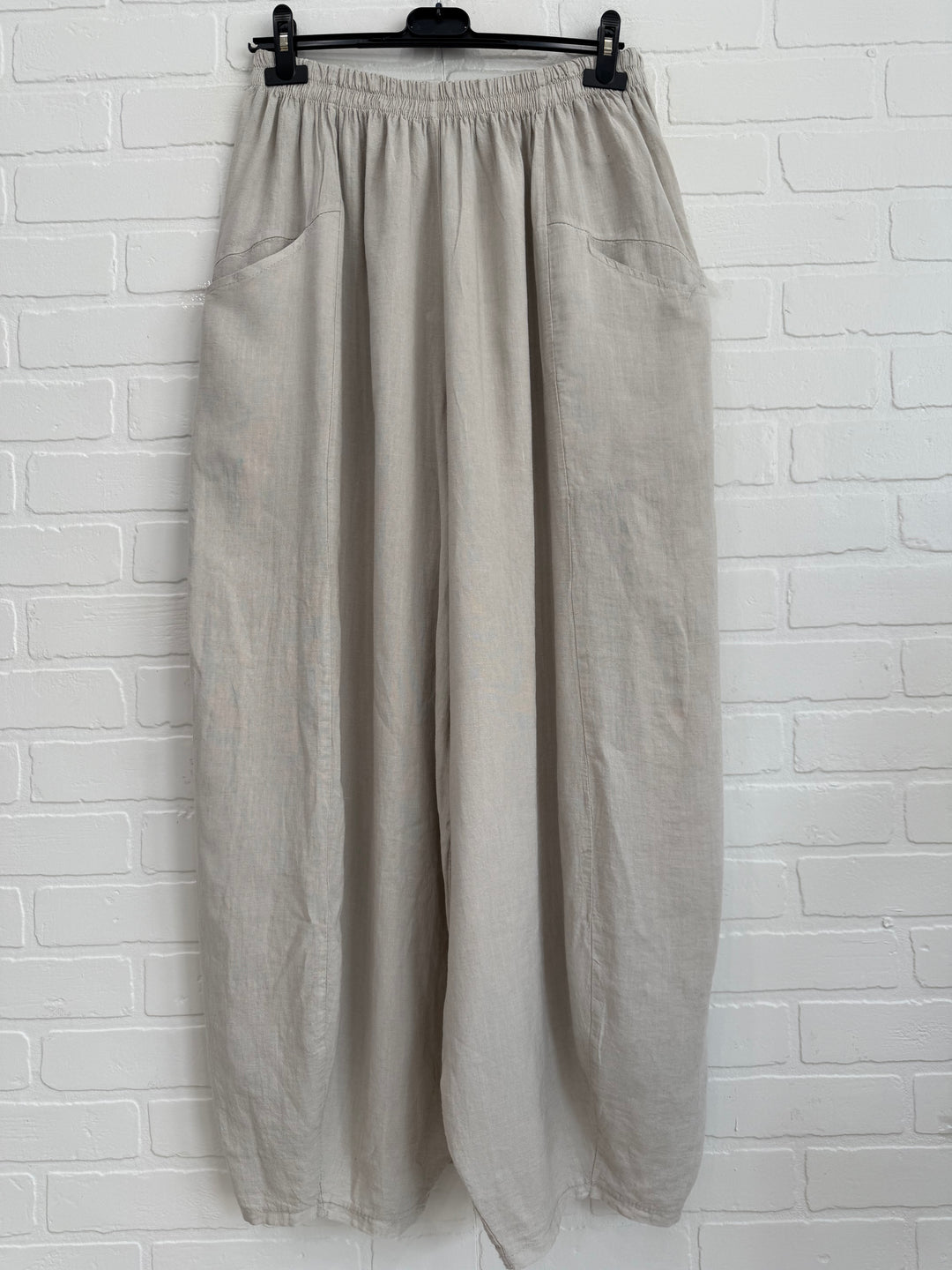 Harper Linen Blend Barrel Pants