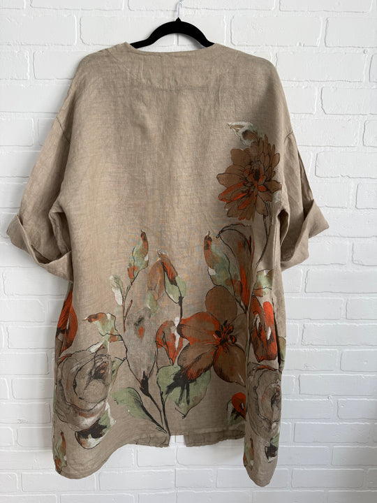 Floral Linen Kimono