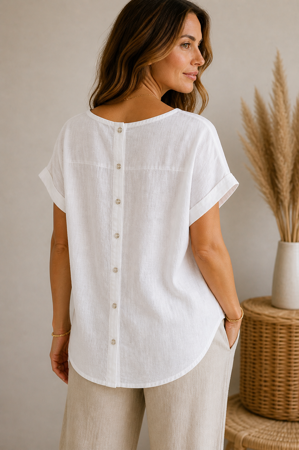 Porto Linen Button Tee