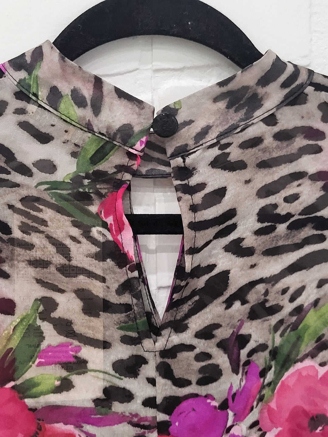 Georgette animal & flower print blouse