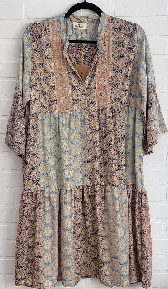 Misty Silk Bohemian Dress