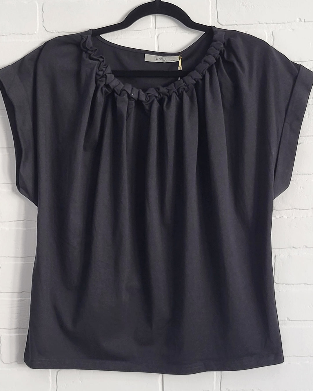 Lara Ruffle-Neck Top