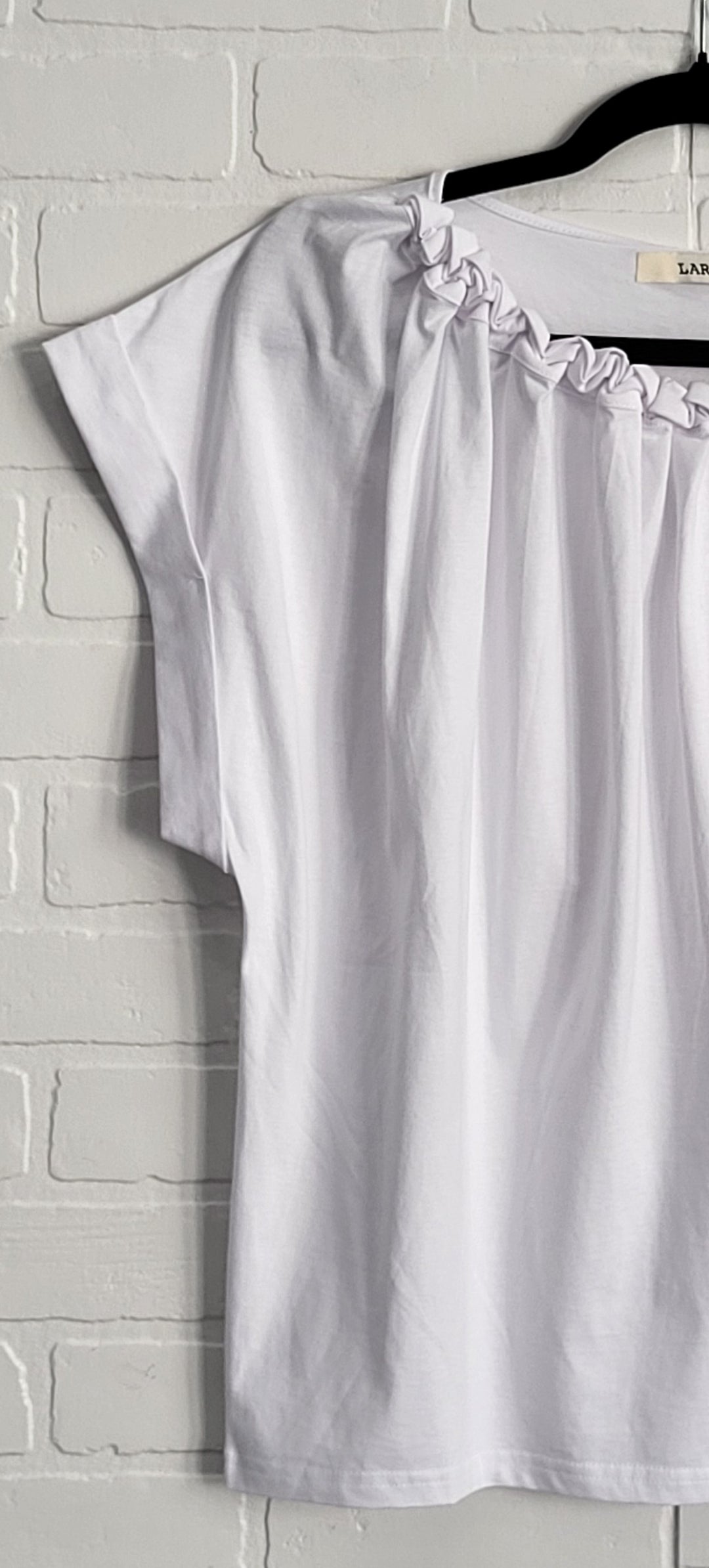 Lara Ruffle-Neck Top