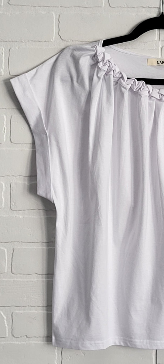 Lara Ruffle-Neck Top