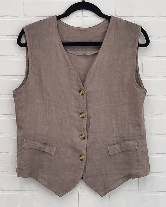 Linen Vest & Pants Set