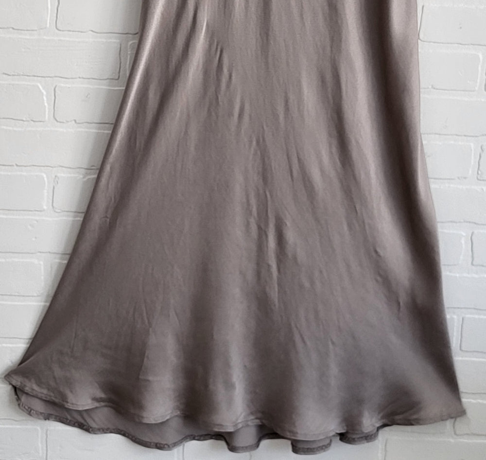 Satin Long Skirt