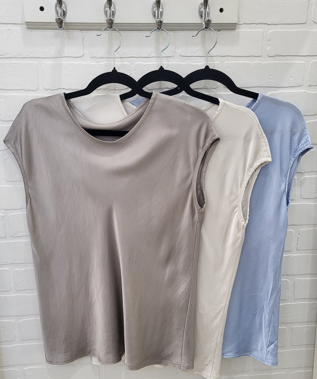 Belle Satin Cap Sleeve Top