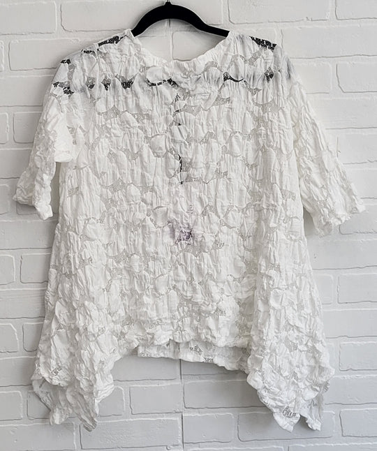 Dolce Textured Lace Detail Top