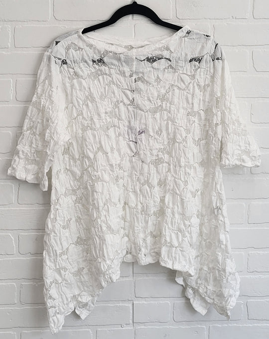 Dolce Textured Lace Detail Top