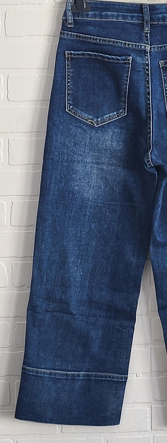 Water Denim  Cropped Jeans
