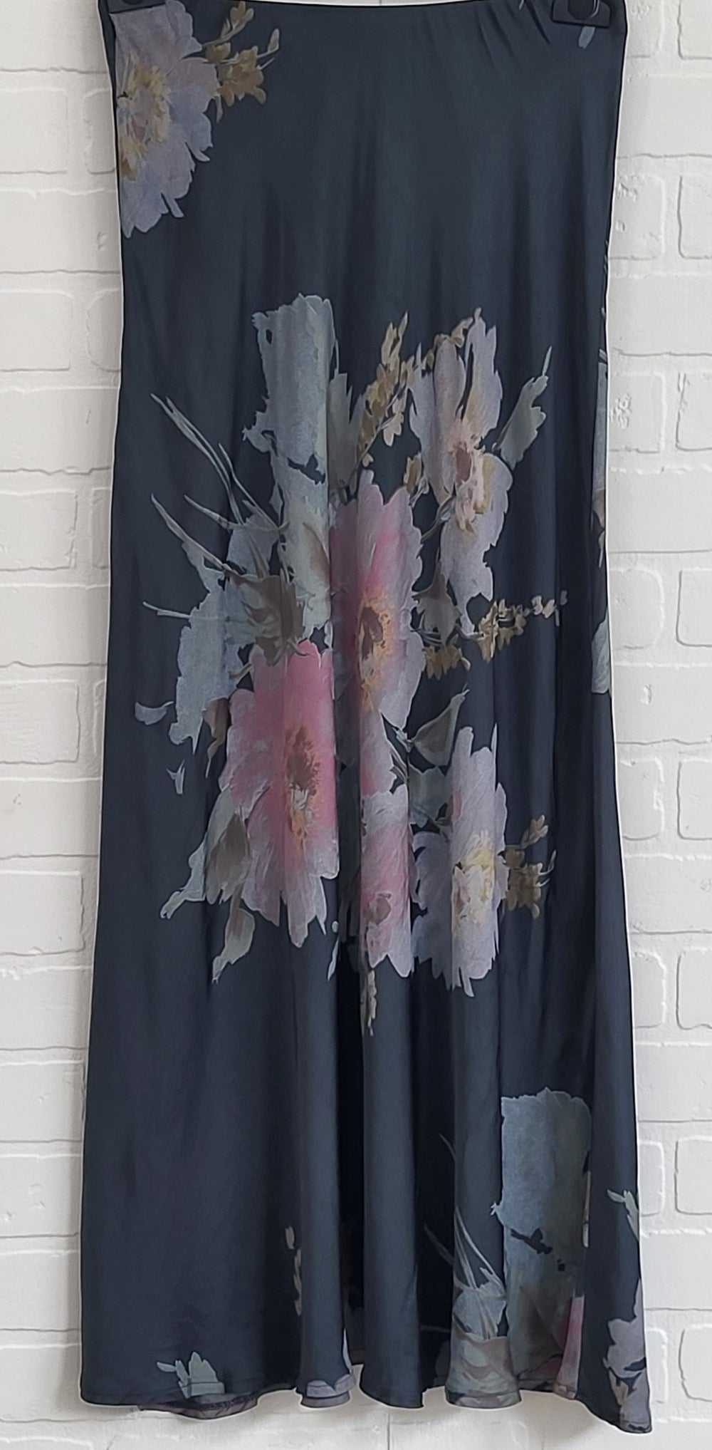 Floral Satin Skirt