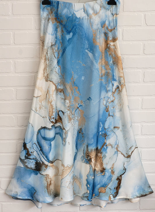 Ocean Satin Skirt