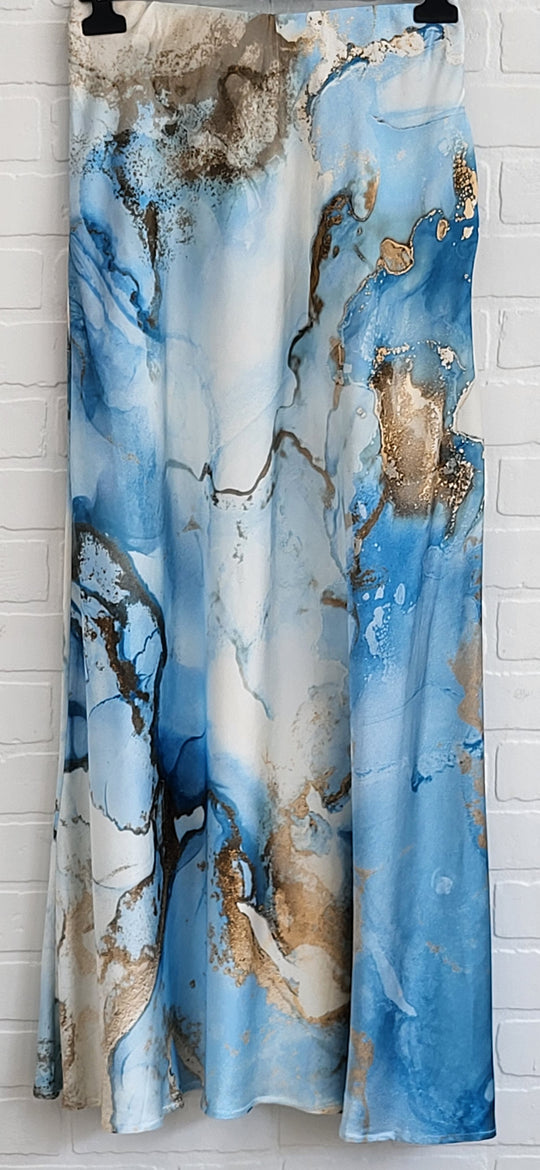 Ocean Satin Skirt