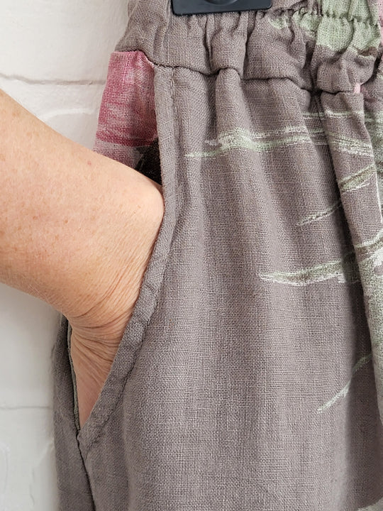 Floral Linen Pants