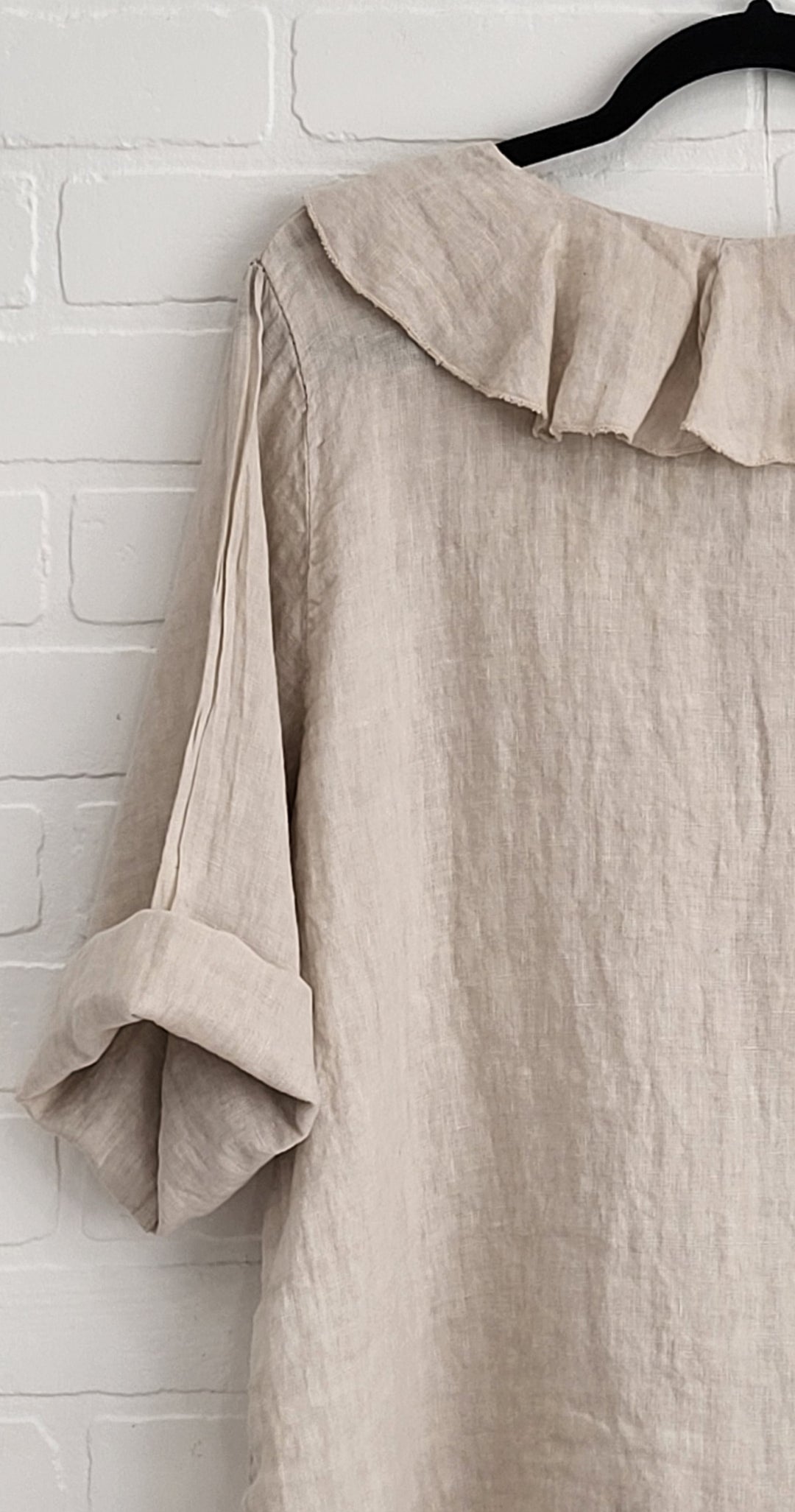 Ruffle Linen Top