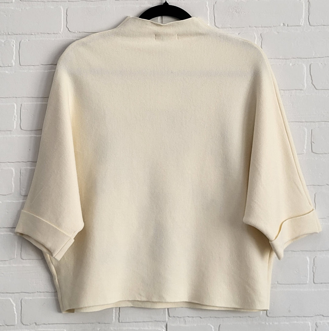 Sweater with Wite & Black Floral Design
