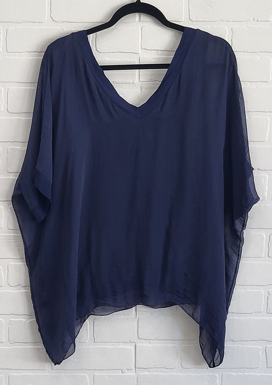 Silk V-Neck Top