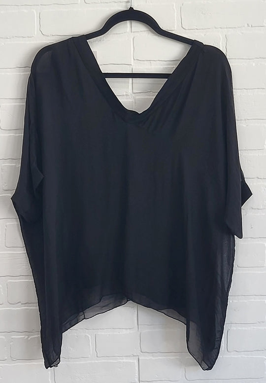 Silk V-Neck Top