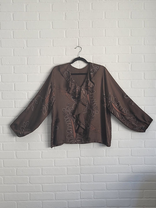 Satin Raffle Blouse