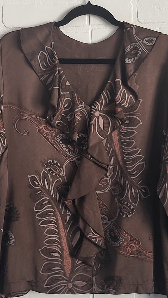 Satin Raffle Blouse