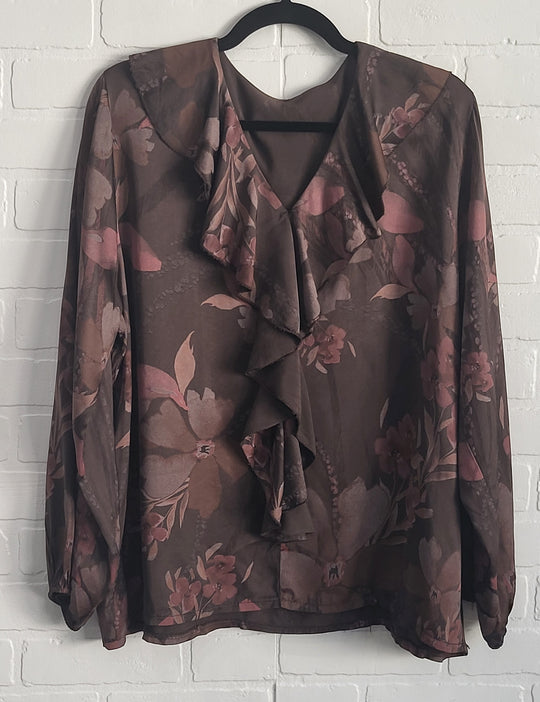 Satin Raffle Blouse
