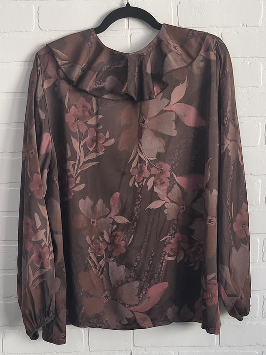 Satin Raffle Blouse