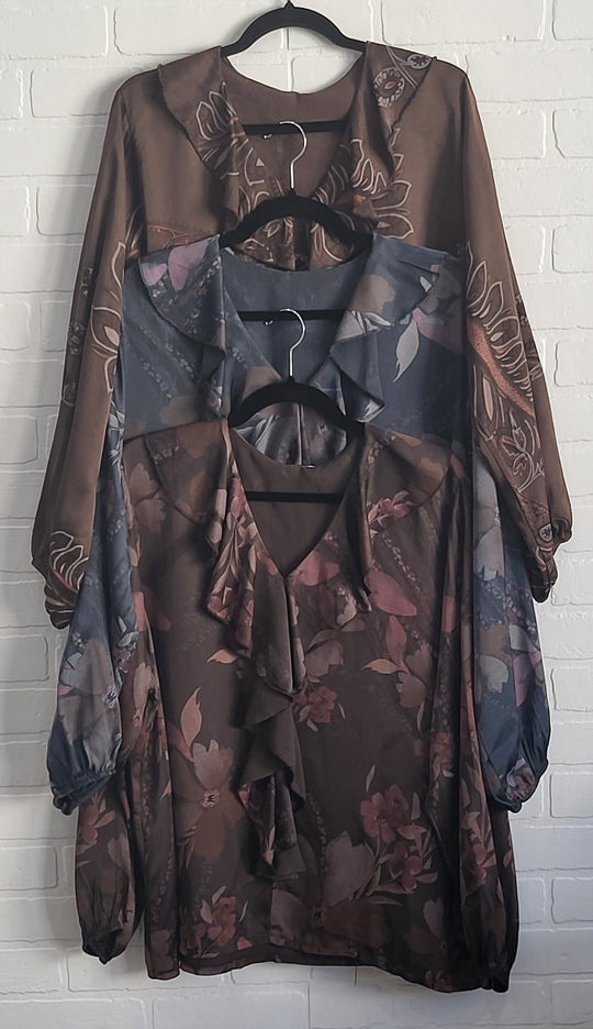 Satin Raffle Blouse