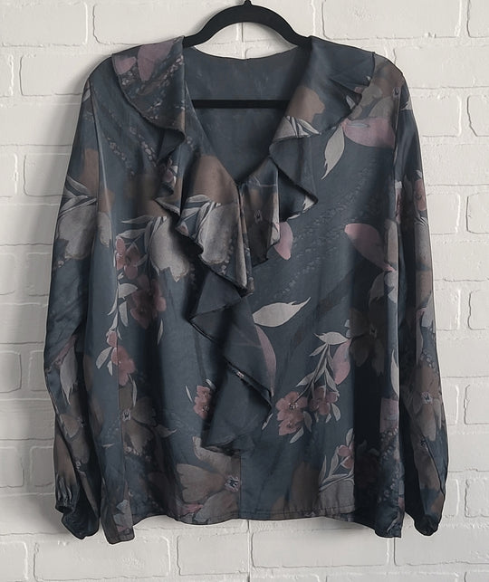 Satin Raffle Blouse