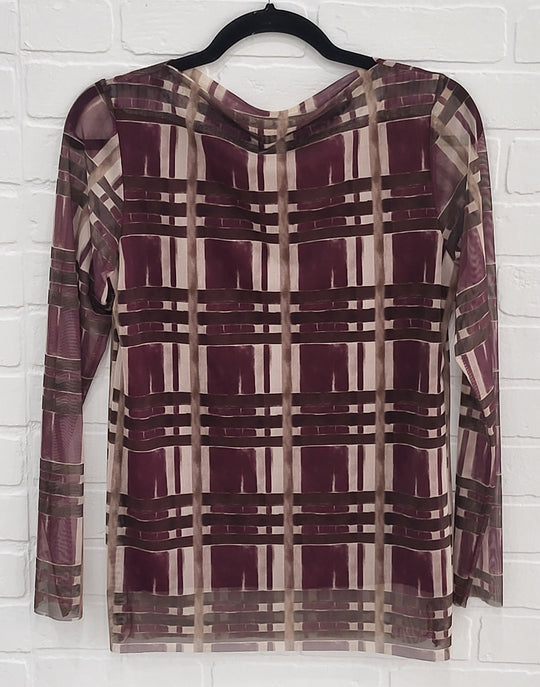 Mesh Plaid Top