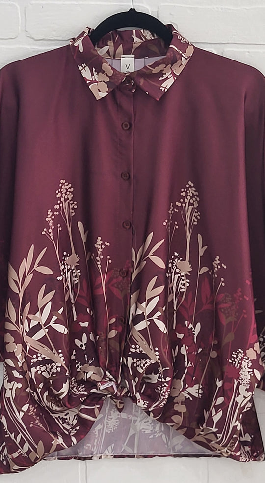 Botanical Satin Blouse