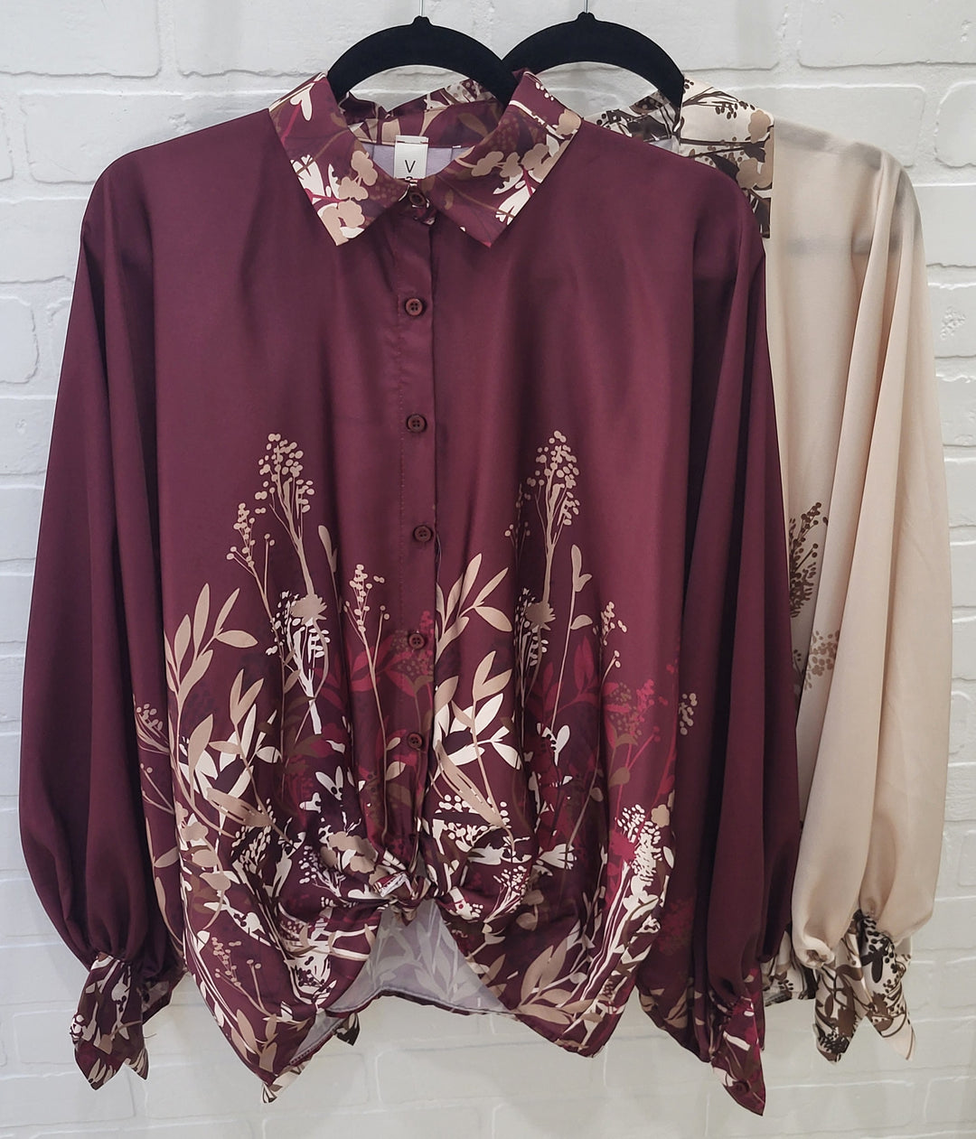 Botanical Satin Blouse
