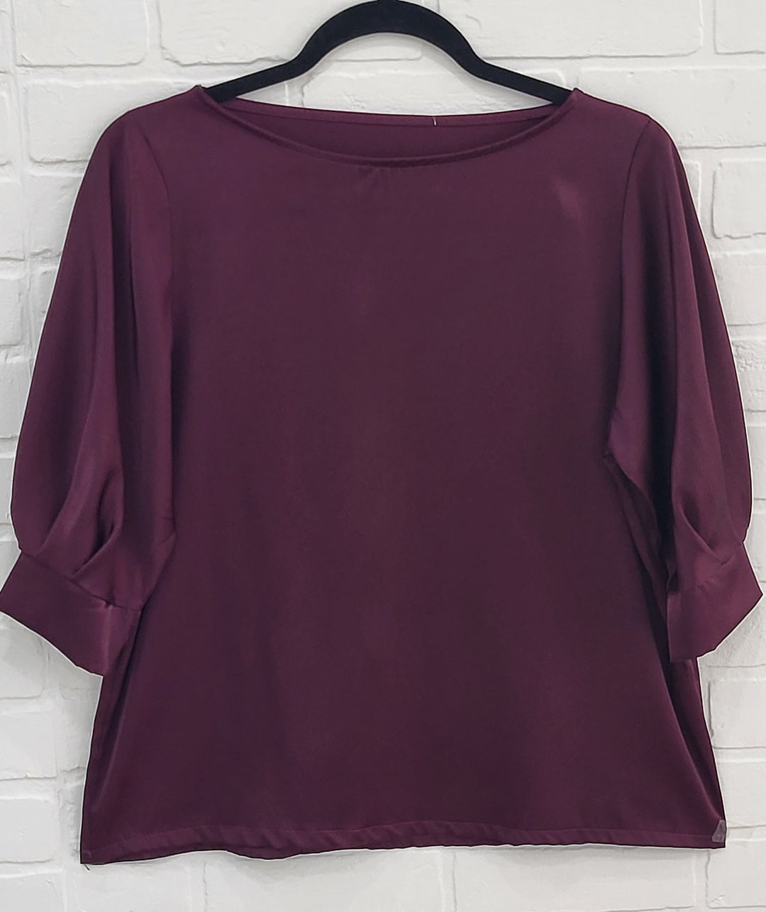 Satin Elegance 3/4 Sleeve Blouse