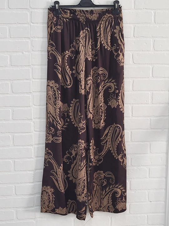 Satin Paisley Trousers