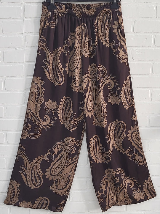 Satin Paisley Trousers