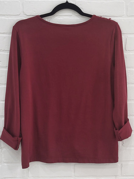 Ruffle Long Sleeve Shirt by Lux Luna