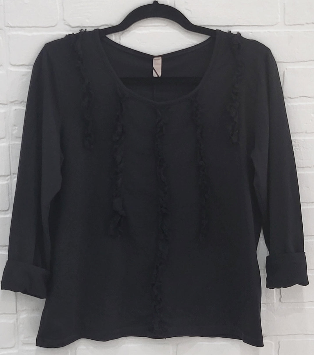Ruffle Long Sleeve Shirt by Lux Luna