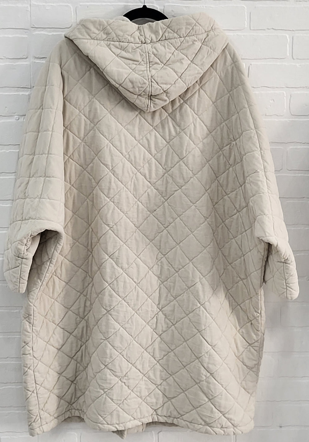 Corduroy Quilted Hooded Coat