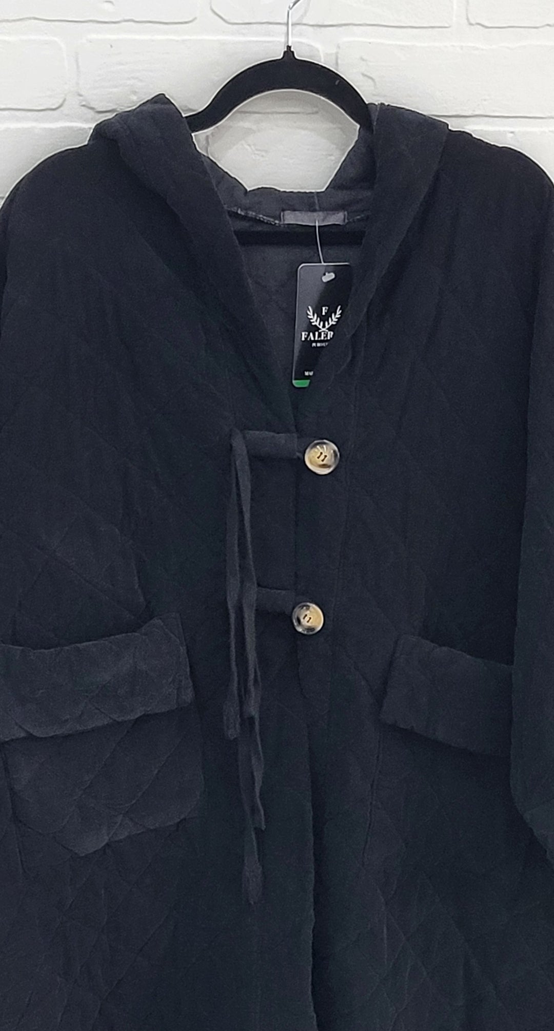 Corduroy Quilted Hooded Coat