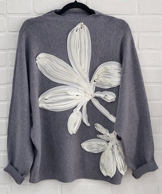 3D Flower Sweater by Lara