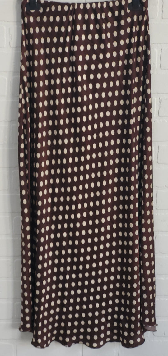 Polka Dot Satin Skirt
