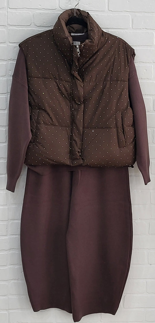 LaraKnit Set with Sequence Vest