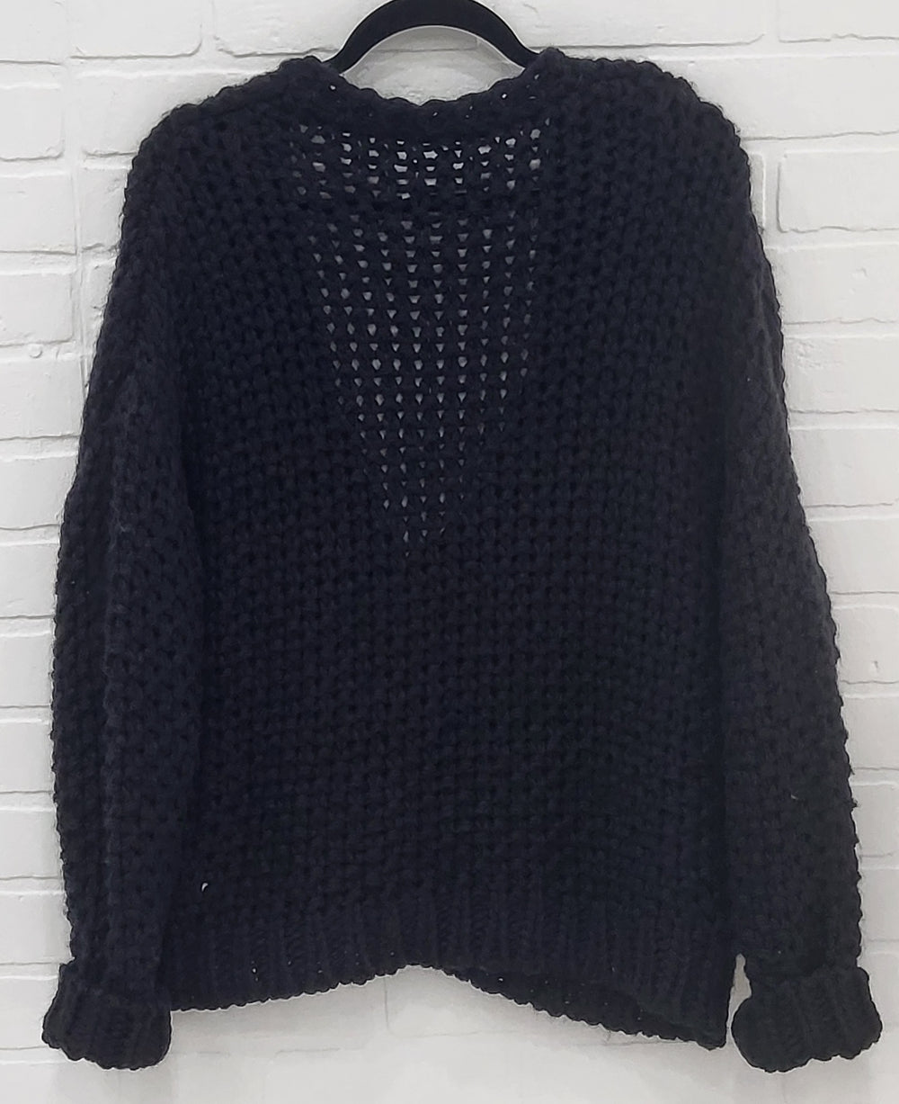 Chunky Cardigan with Wooden Buttons