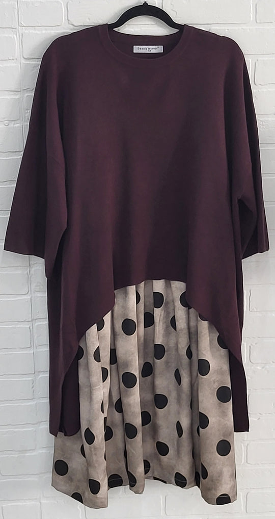 Beauty Set Dress & High-Low Knit Sweater