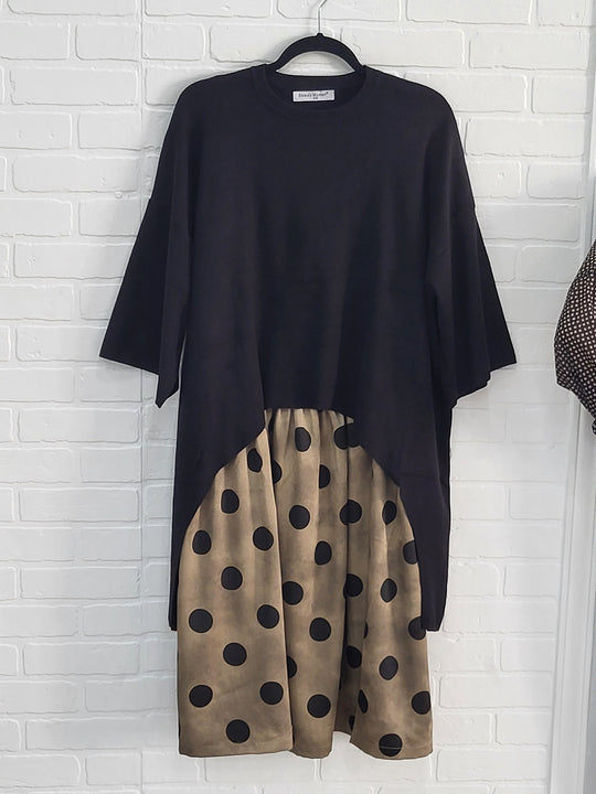 Beauty Set Dress & High-Low Knit Sweater