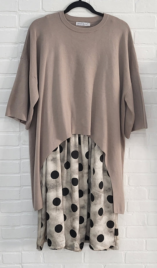 Beauty Set Dress & High-Low Knit Sweater