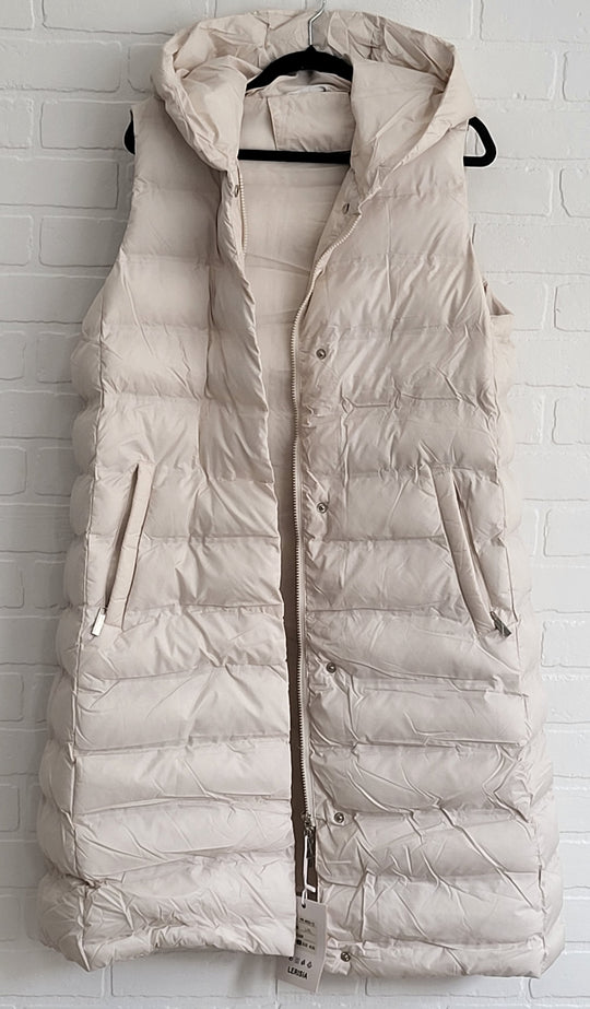 Long Puffy Vest Hoodie