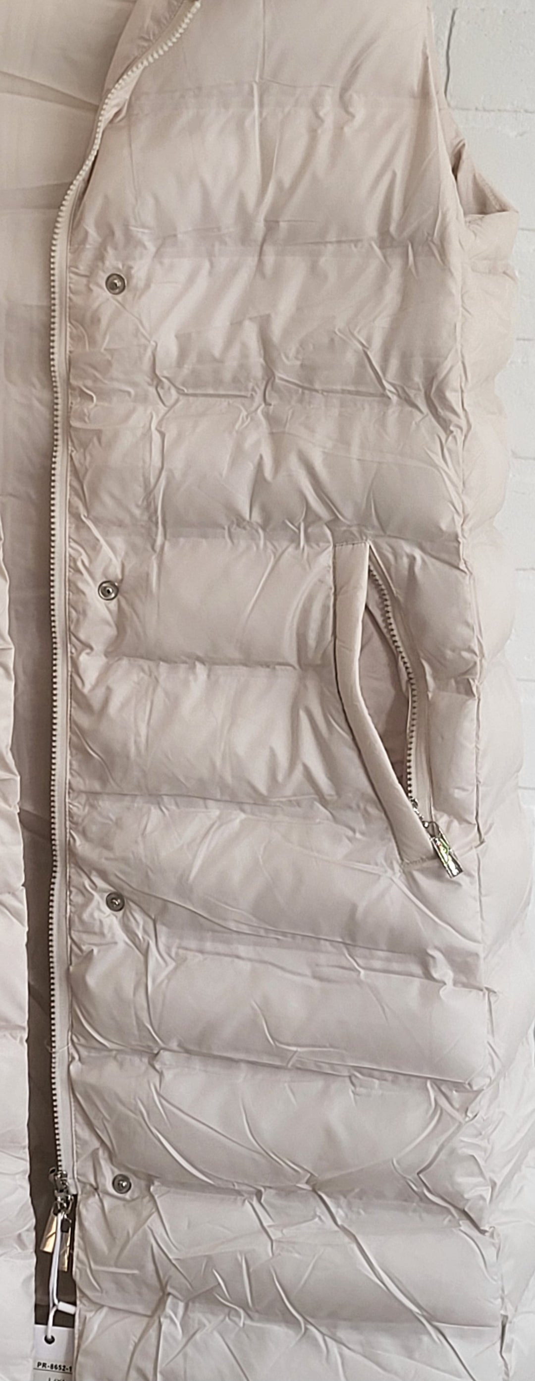 Long Puffy Vest Hoodie